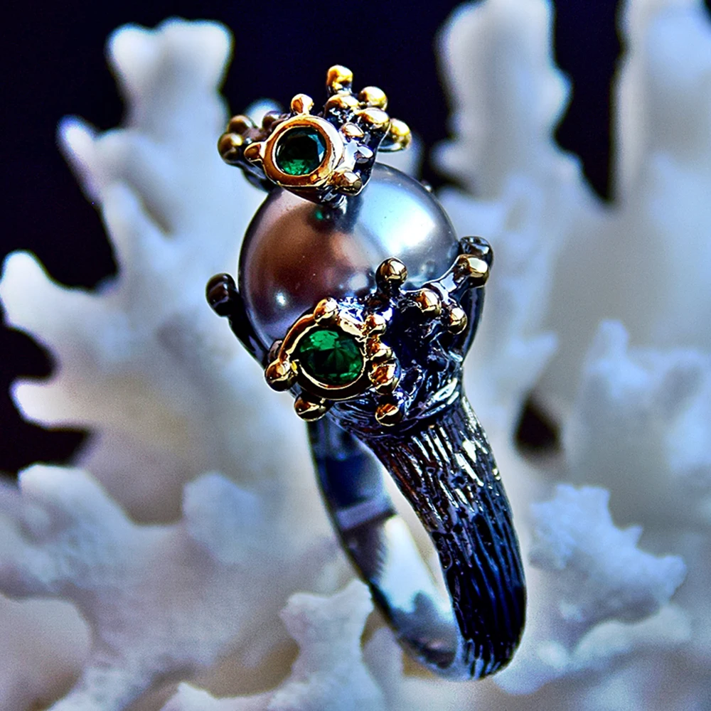 Новинка необычный уникальный дизайн Неоготические кольца двухцветная тарелка