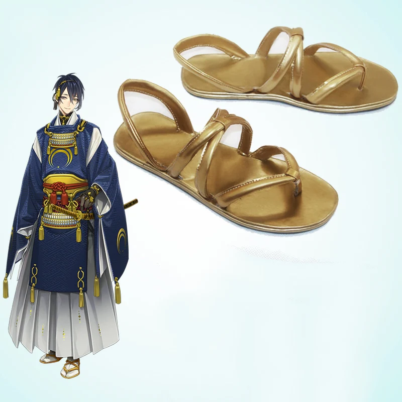 Игра Touken Ranbu онлайн косплей обувь сапоги Mikazuki Munechika Хэллоуин вечерние НКА Косплей