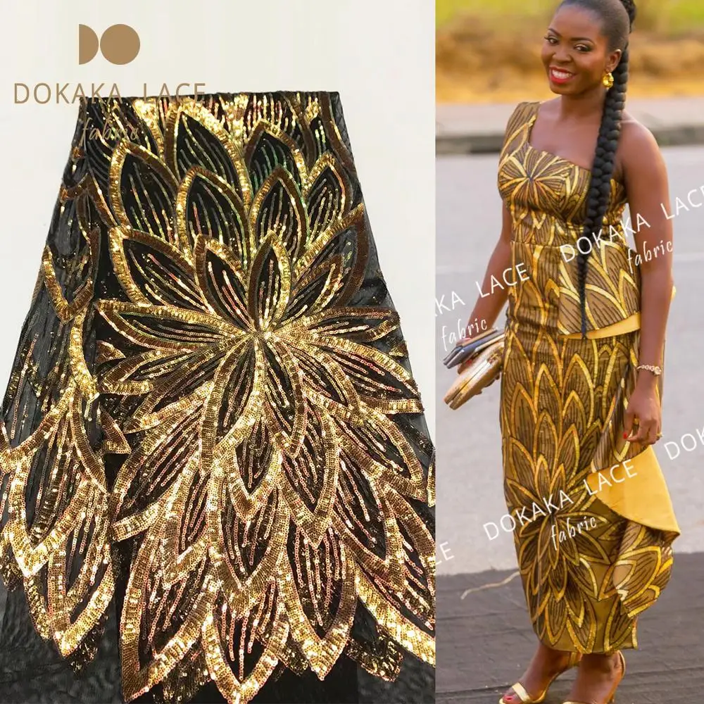 2019 высококачественные африканские нигерийские блестки сетка тюль кружевные
