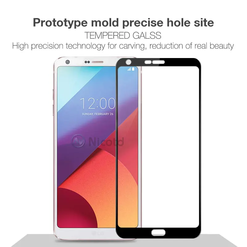 Протектор экрана nicodd Оригинал Полное покрытие для LG G6 закаленное стекло защитная