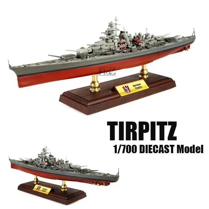 Литая модель корабля Tirpitz времен Второй мировой войны 1/700 года | Игрушки и хобби