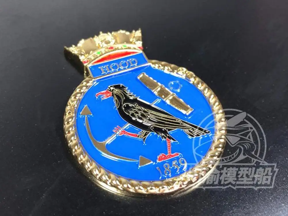Металлический бейдж Hood Heraldry для 1/700 1/350 1/200 HMS модель броненосца Ship Display CYH003|Наборы
