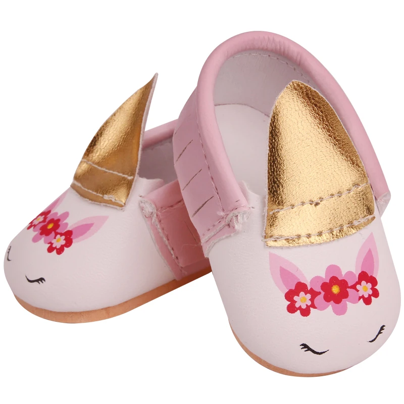 18-inch pink printed unicorn doll shoes American toy wholesale 2019 new accessories s239 | Игрушки и хобби