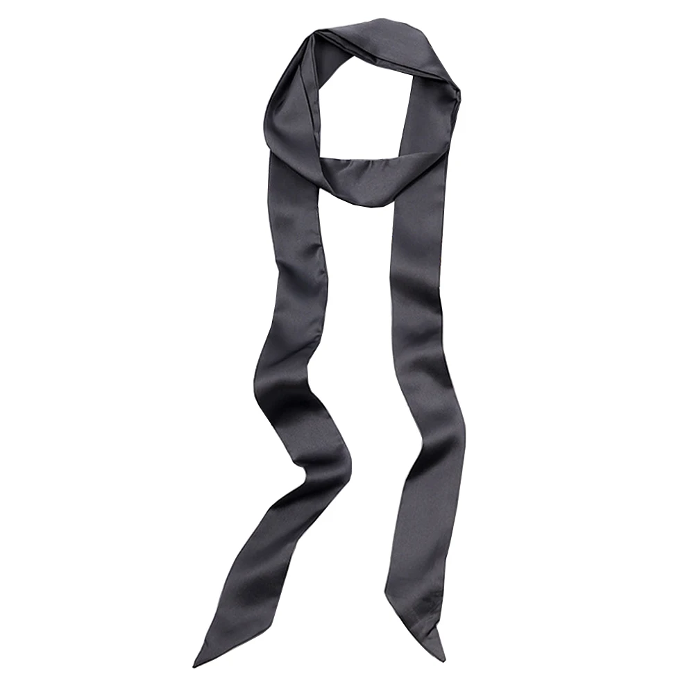 

Solid Women Skinny Silk Scarf Long Foulard Femme Neck Wraps Headbands Spring Luxury Hair Ribbon Neckerchief Show Ties For Ladies