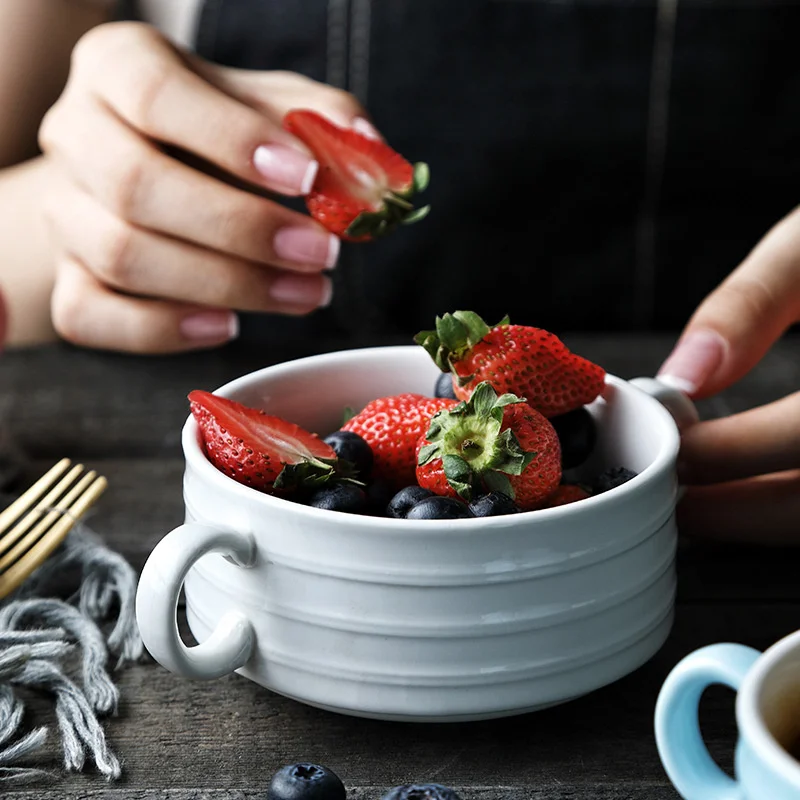 Творческий бинауральные завтрак маленькая миска для каши десертный суповой ramen