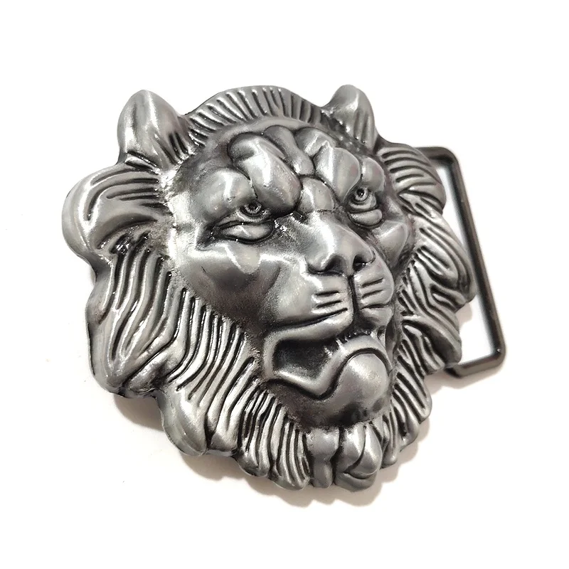 Роскошная брендовая мужская Тяжелая ременная пряжка однотонная в виде животного