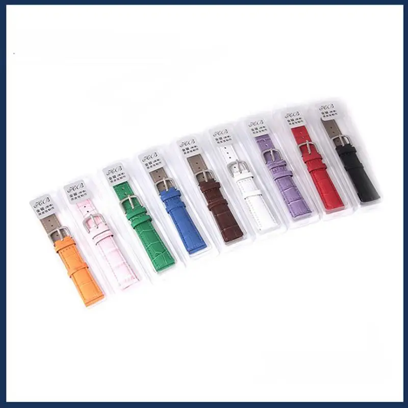 Ремешки для часов женские мужские из натуральной кожи 12/18/20 мм 14/16/19/22