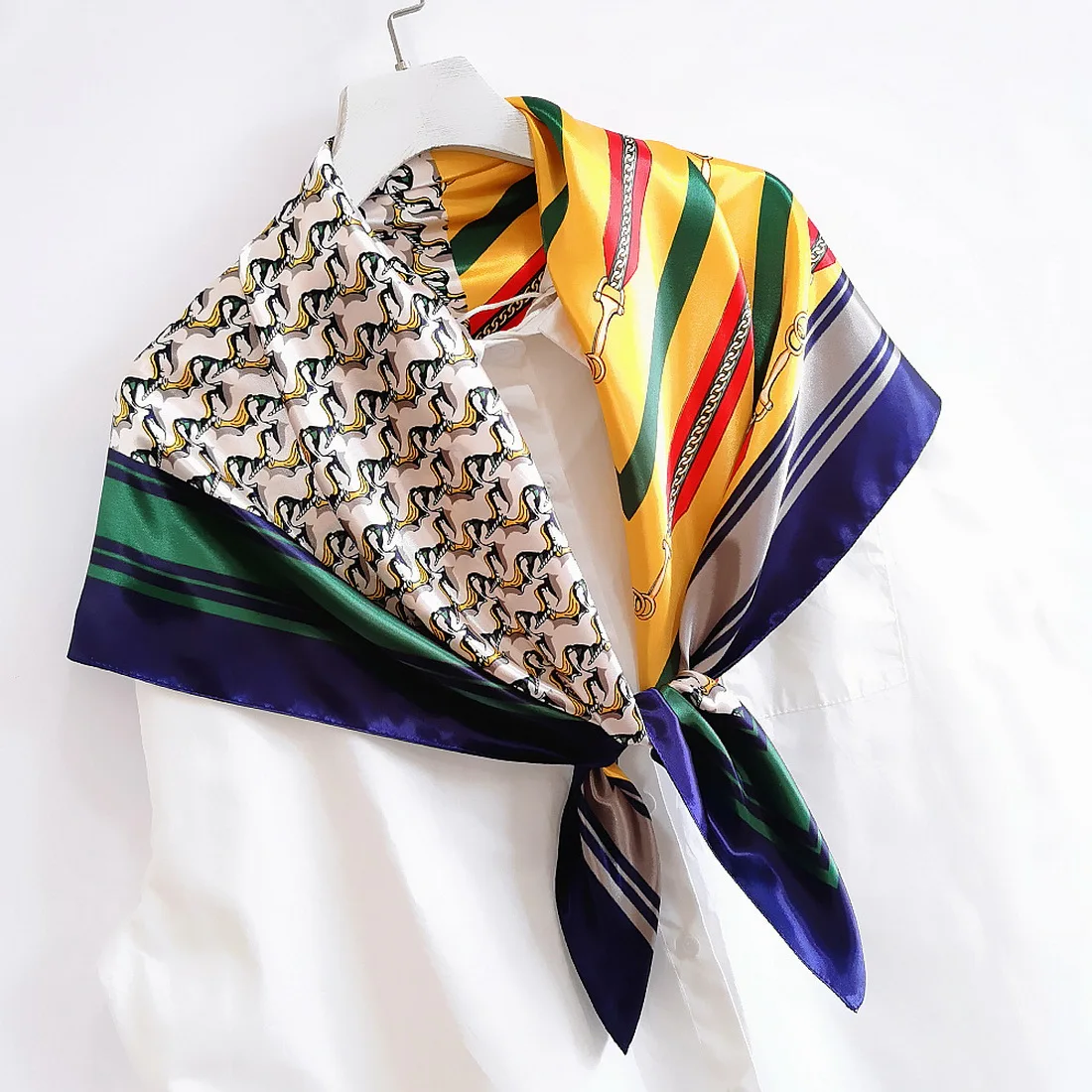 

high quality scarves 90cm*90cm Bohemian contrast color cashew fashion ladies big square scarf real scarves