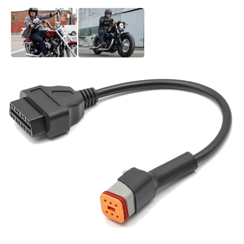 Кабель OBD для мотоцикла Harley 6 Pin Штекерный кабель диагностический OBD2 16 адаптер