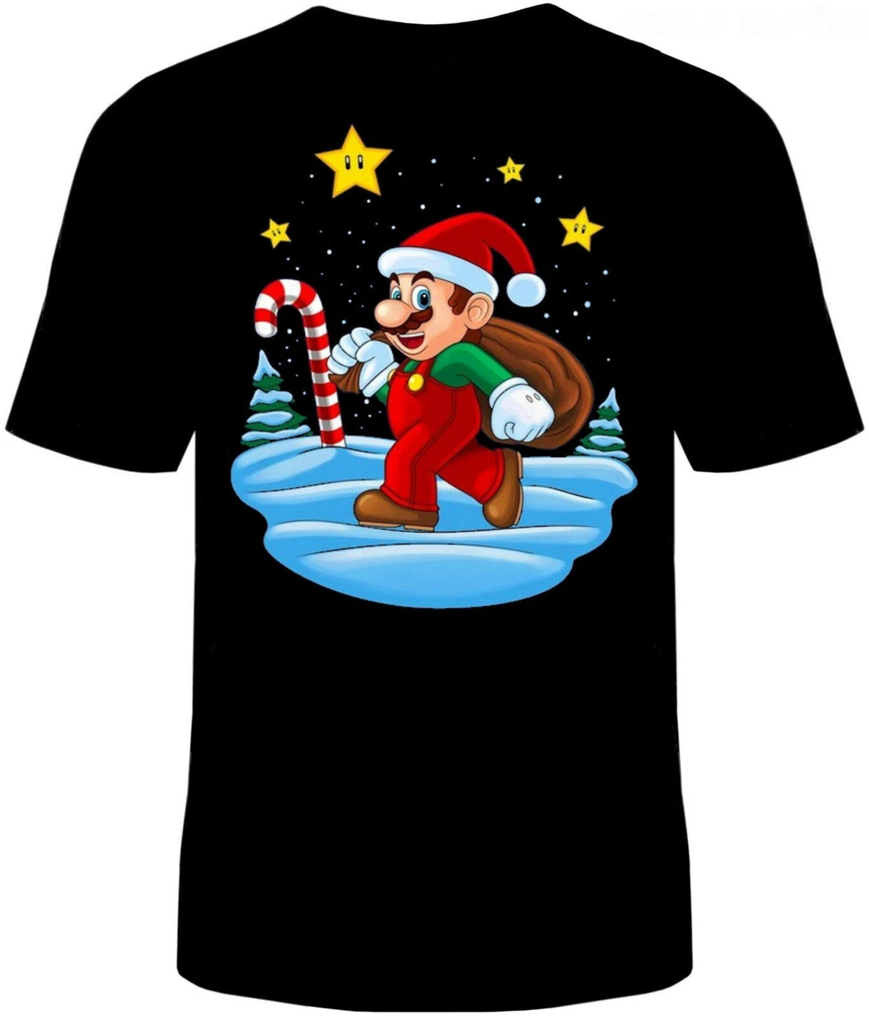 Супер Марио Рождественская футболка унисекс хлопок Галага видео игра Ретро