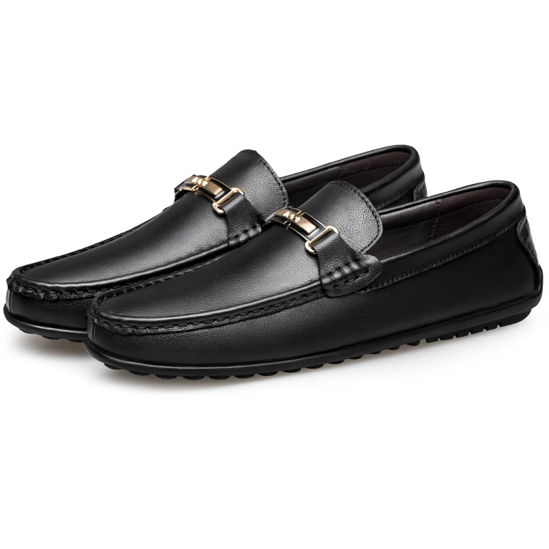 

Men's Shoes 2019 Spring and Autumn Hot Sale High Quality Leather Classic Comfortable Casual Black Waterproof Leather Shoes