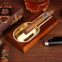 wood cigar ashtray home metal ash tray outdoor luxury 4 holder cigar cigarette ashtrays for cohiba cigar accessories ca 011