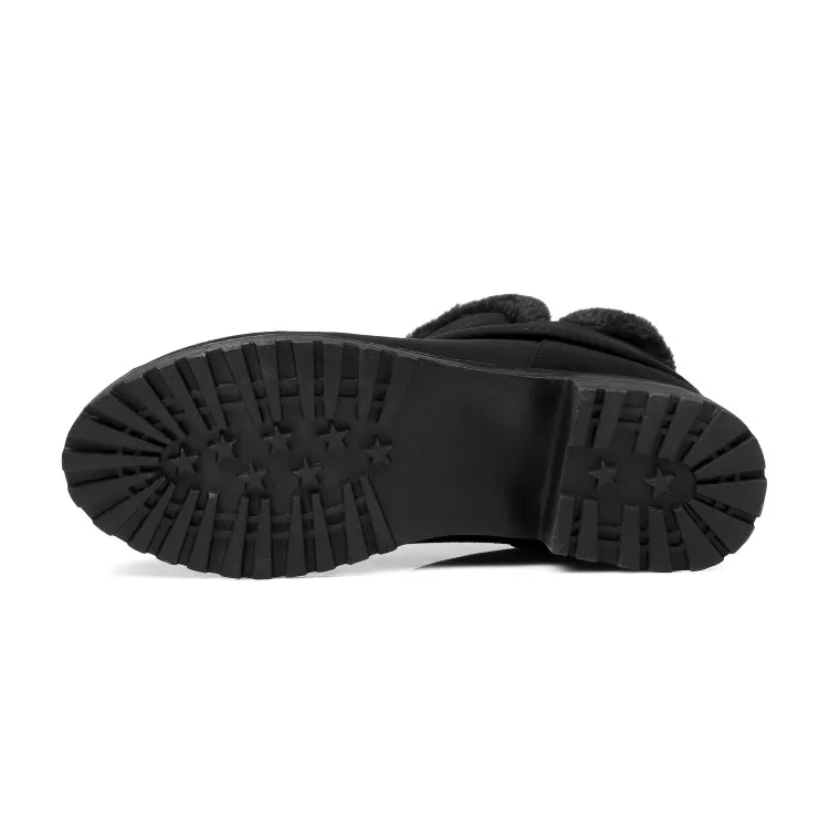 Big Size 9 10 11-17 boots women shoes ankle boots for women ladies boots shoes woman winter Flat sleeve buckle round head