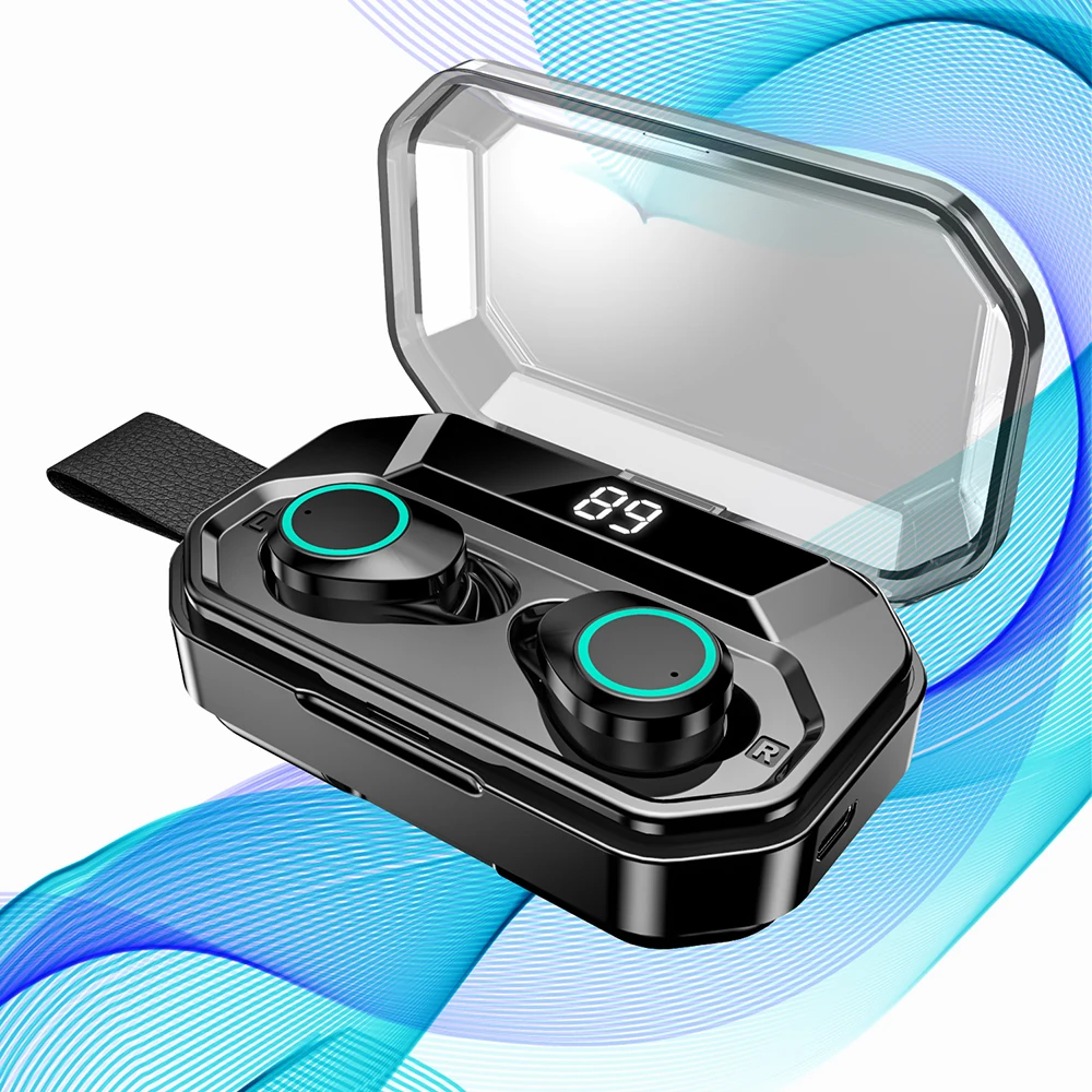 TWS G02 Bluetooth 5,0 IPX7 водонепроницаемые наушники сенсорное управление настоящие беспроводные наушники Hifi стерео наушники 3300 мАч чехол для зарядки