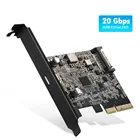 Плата расширения PCI-E с чипсетом ASM3242 для Windows 810Linux, USB Type C PCI-Express на USB 3,2, 20 Гбитс
