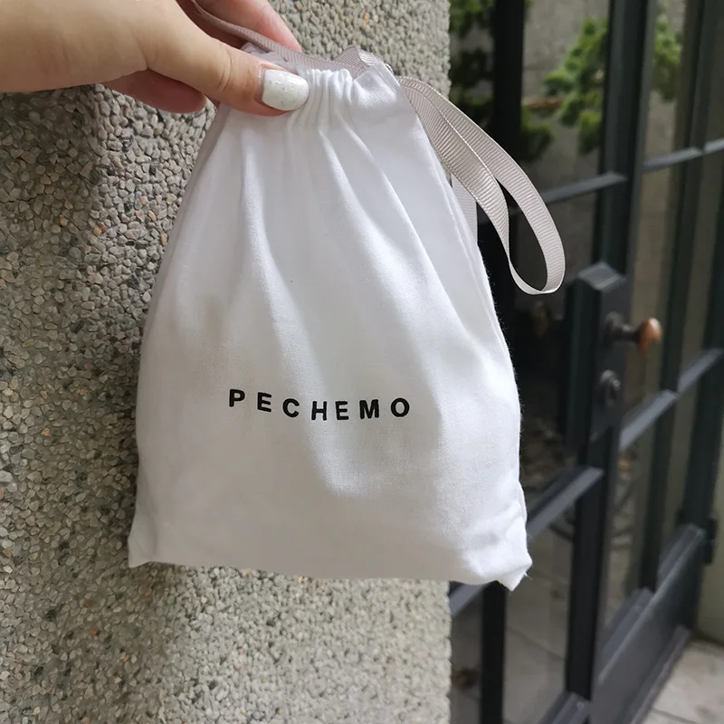 Белый хлопок подарочная упаковка мешок 9x12 см x 10x15 см 13x16 см; 20x24 см Упаковка из 24 ручная вместительная сумка со шнуром мешок