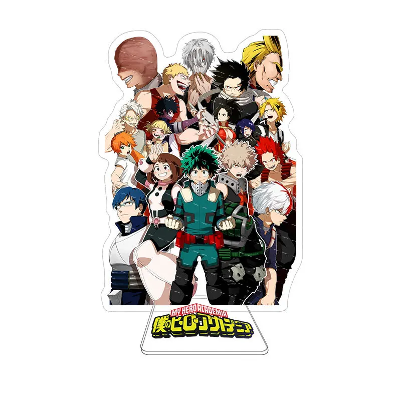 Hot Anime My Hero Academia Cosplay Stand Acrylic Figure Midoriya Izuku Todoroki Shoto Model Desk Decor Fans Collection Prop Gift |