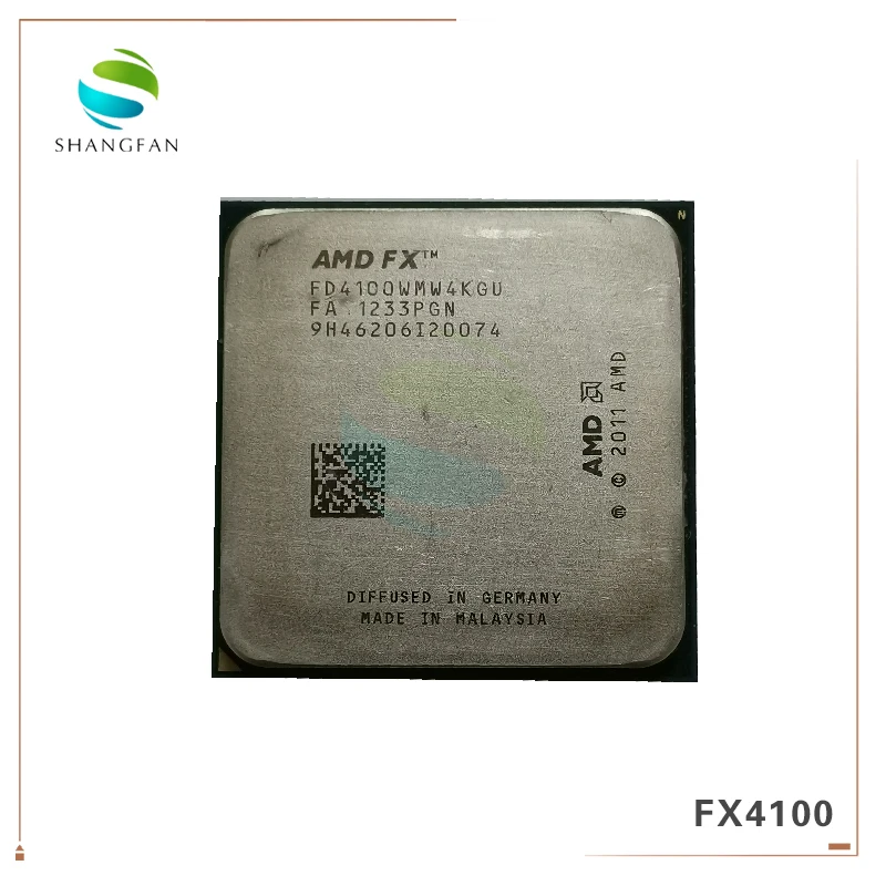 Процессор AMD FX4100 FX 4100 3,2 ГГц четырехъядерный процессор FD4100WMW4KGU 95 Вт Разъем AM3