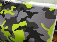 lemon yellow black grey camouflage car sticker film snow camo car wrap foil with air drain for car body wrapping decal