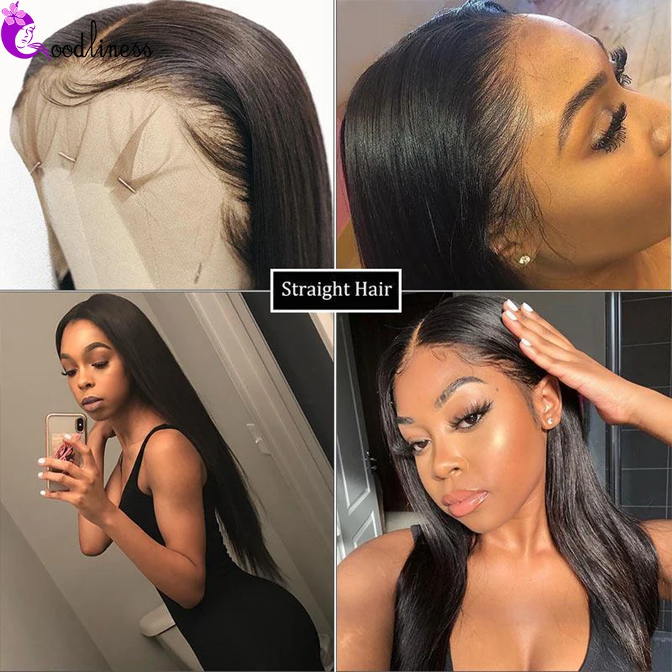 Парик из натуральных волос прямые с двойной вытянутой костью 5x5 4x4 парик