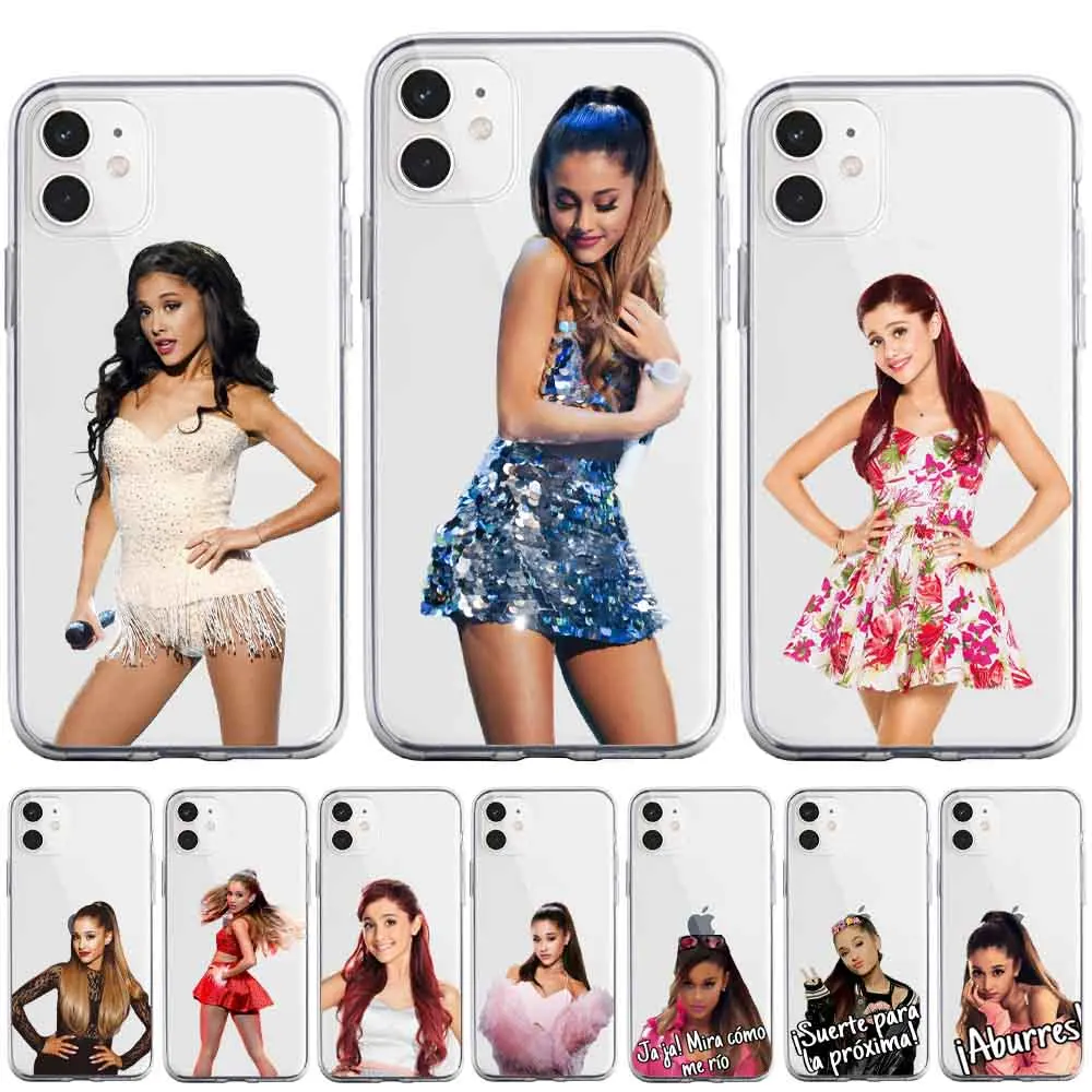 Чехол для телефона Ariana Grande с черными и красными волосами привлекательной леди