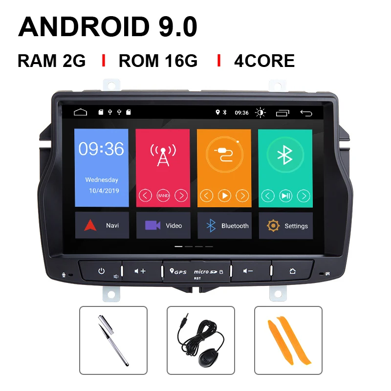 Ips DSP 4G 64G2 Din Android 9,0 gps Автомагнитола для Лада Веста- стерео навигация Мультимедиа Аудио головное устройство NOdvd плеер - Цвет: 4 Core 16 ROM