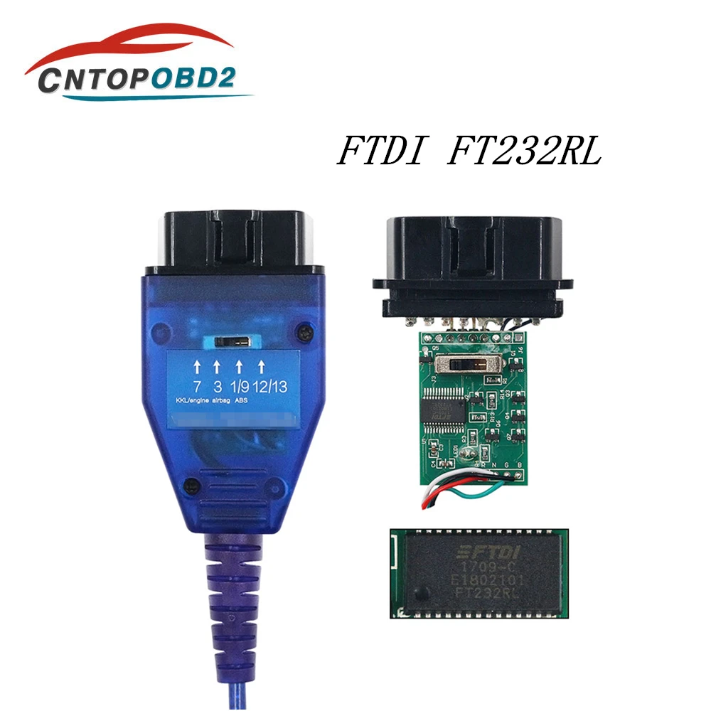 Последняя OBD2 USB Авто Диагностический кабель FTDI FT232RL чип для VAG для Fiat KKL Автомобильный сканер ECU инструментов 4 позиционный переключатель USB Интерфейс