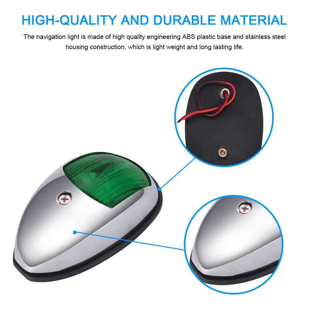 

2Pcs/Set Universal ABS LED Navigation Light Signal Warning Lamp Signal Lamp For Marine Boat Yacht Truck Trailer Van