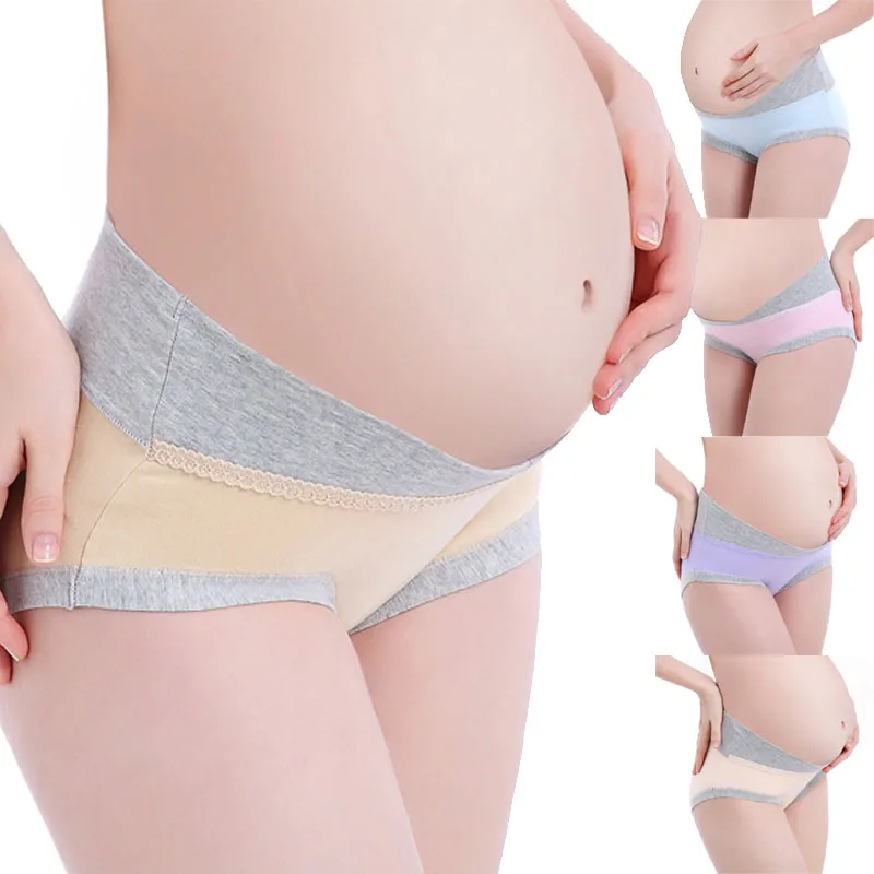 

5pc Cotton Maternity Panties Briefs Pregnancy Underwear For Pregnant Women Seamless UnderPants Low Waist Maternal Intimates 3XL