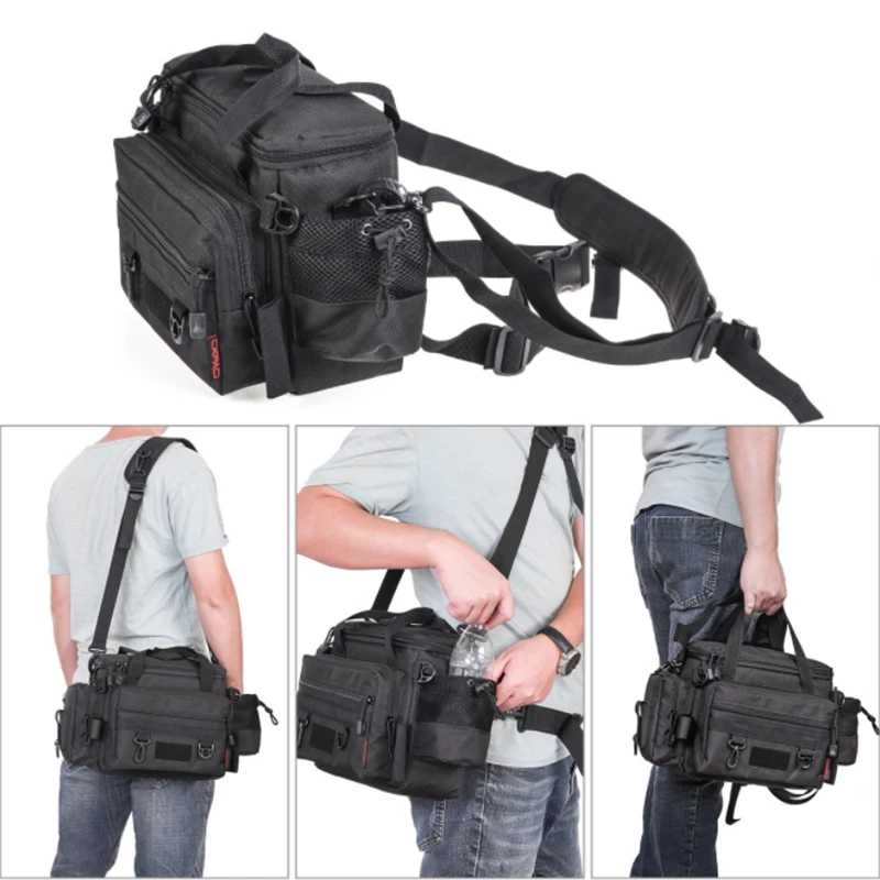

Multi-Purpose Fishing Gear Package Bait Bag Waterproof Fishing Bag 40 x 15 x 22cm Large Capacity Multifunctional Lure Fishing Sh