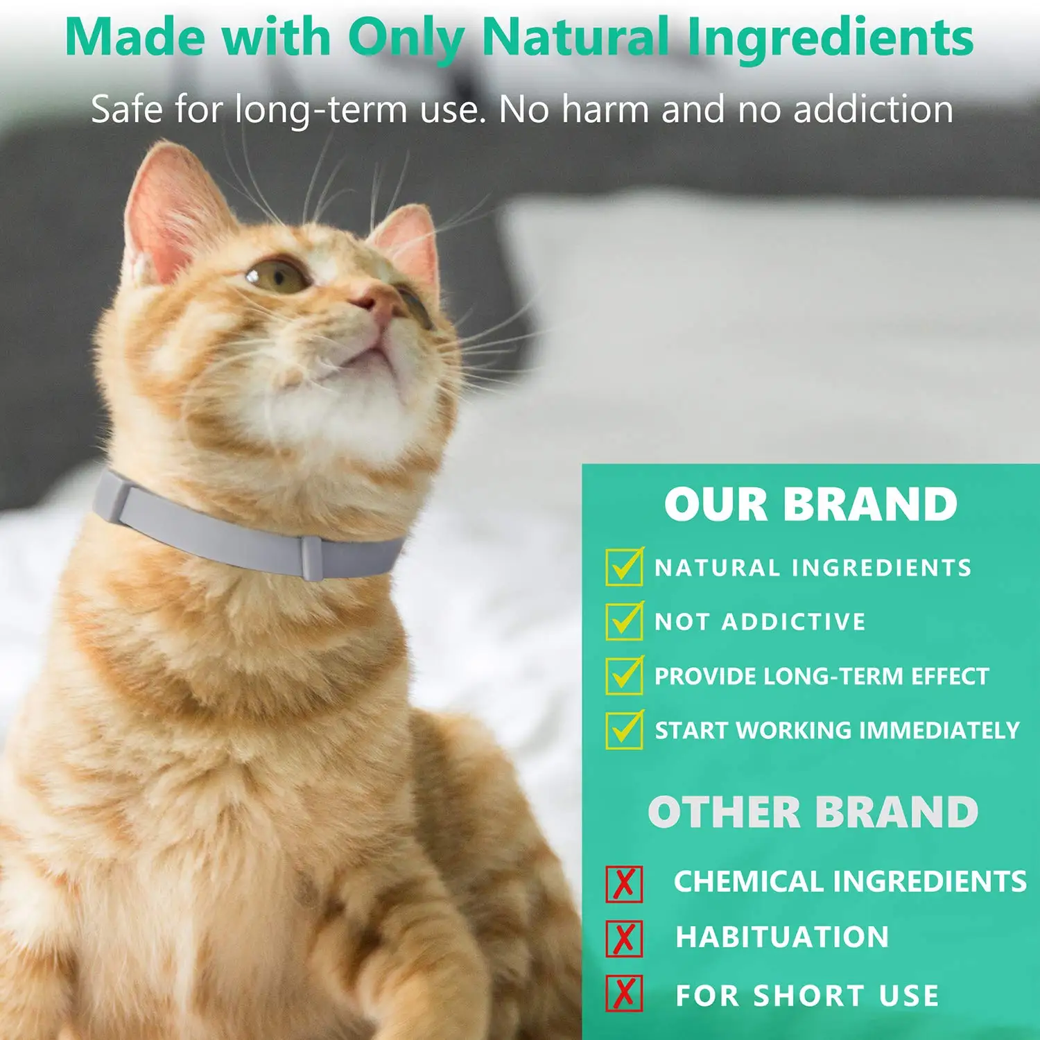 Ошейник для кошек противоблошиная фотолампа внешняя Ранняя защита на 8