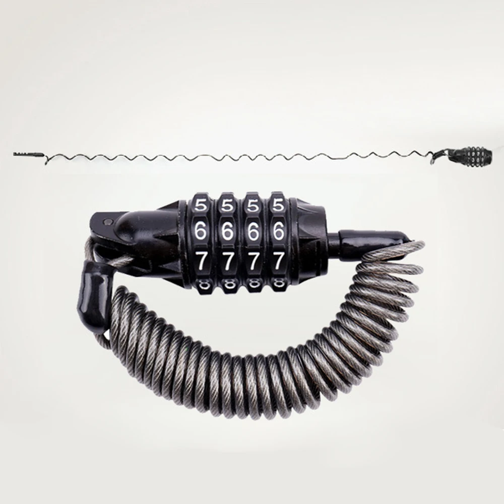 

2021 New Bicycle Lock Bicycle Multi-function Wire Lock Password Anti-theft Lock Bicycle Luggage Lock Riding Portable Accessories