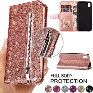 fashion glitter leather wallet card slots flip case cover for xiaomi redmi note 10 9 pro 8 7 pro 9 se cc9 poco x2 7a 8a a3 lite free global shipping