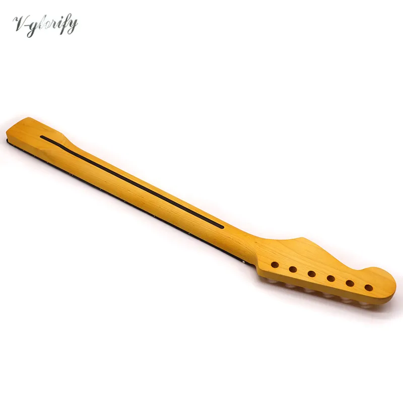 6 string st kleine kopf kanada maple elektrische gitarre neck 22 bünde hight gloss und matte finish mit mittleren linie auf der rückseite fr