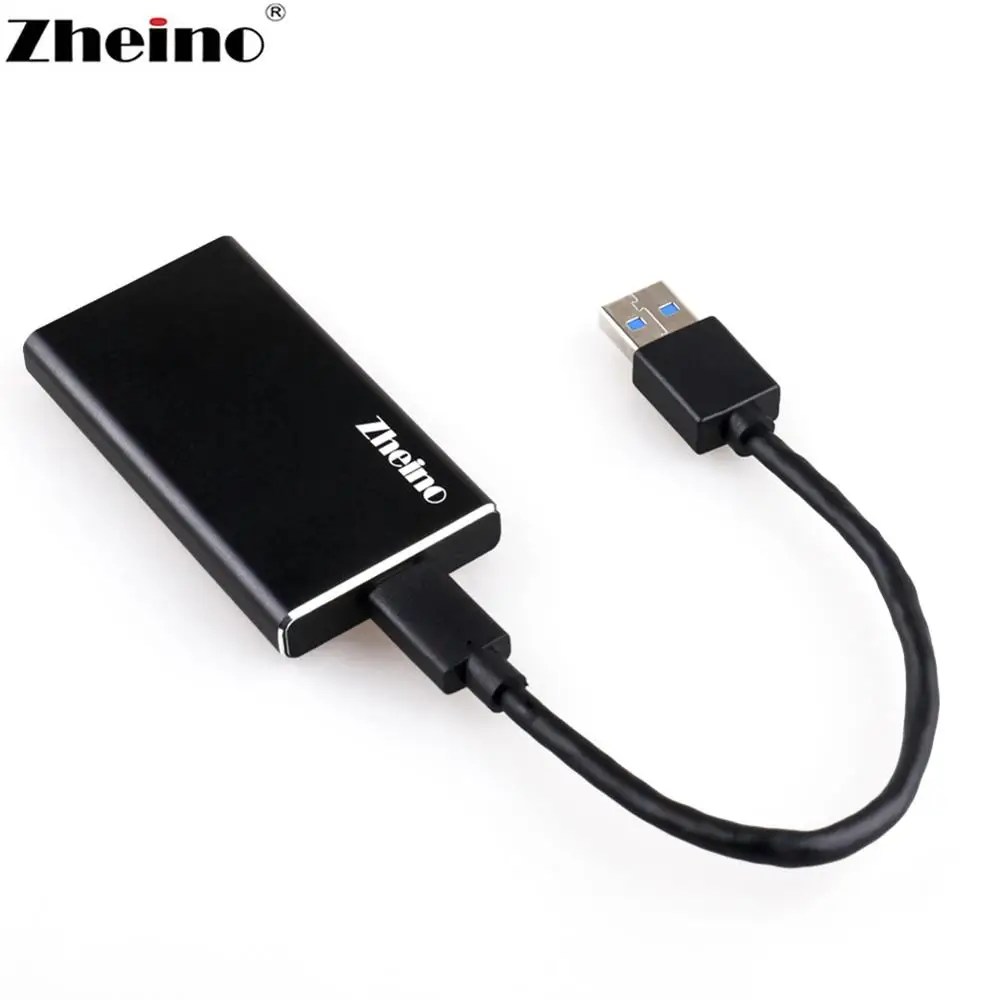 Zheino USB 3 1 к mSATA SSD чехол Мини Портативный жесткий диск коробка алюминиевый внешний