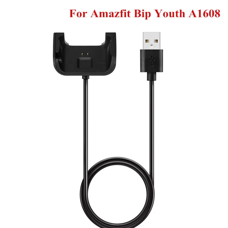 USB магнитное зарядное устройство для Xiaomi Huami Amazfit Bip Youth A1608 Smarteatch Замена синхронизации данных шнур док-станция зарядное устройство Подставка с адаптером