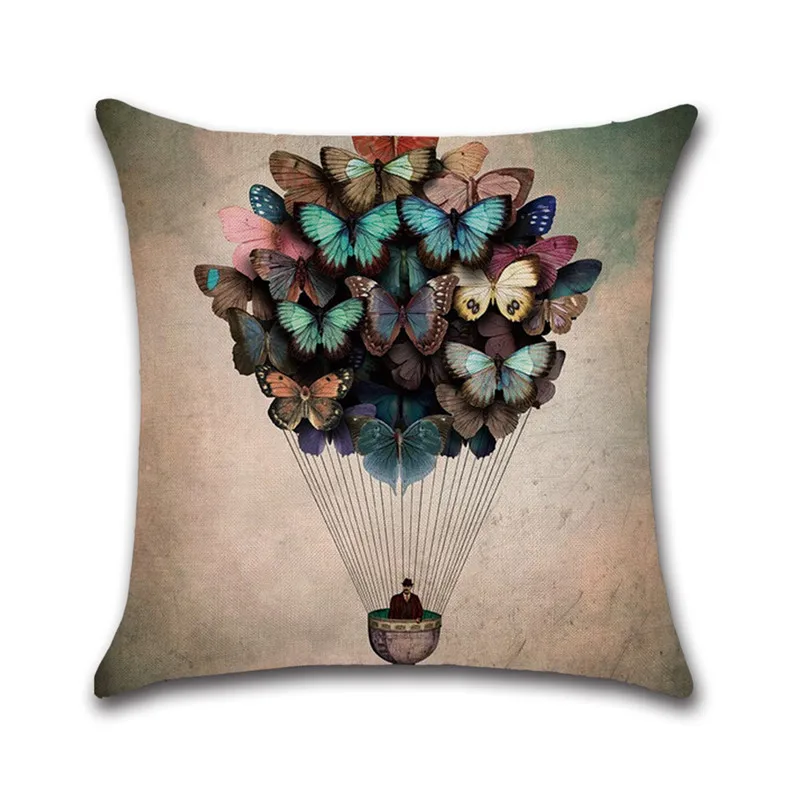 Чехол для подушки с принтом бабочки цветной Забавный чехол дивана