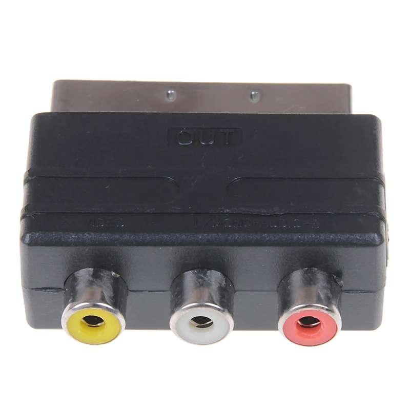 Адаптер RGB Scart на 3 RCA S Video Композитный SVHS AV TV Аудио конвертер для видео DVD рекордера