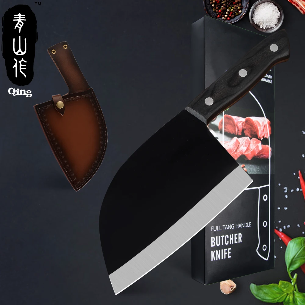 Qing 6 5 дюйма китайский нож мясника из высокоуглеродистой стали для обвалки