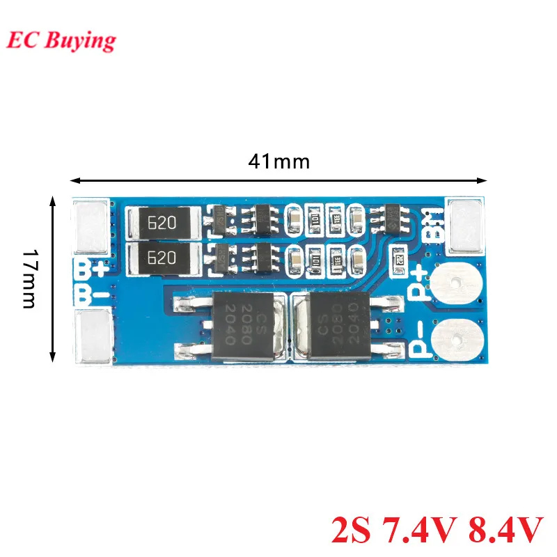 

Плата 2S 7,4 В 8,4 в 8A BMS 18650 для защиты от заряда литиевой батареи 10 А, эквалайзер для литий-ионной батареи, сбалансированный телефон с функцией п...