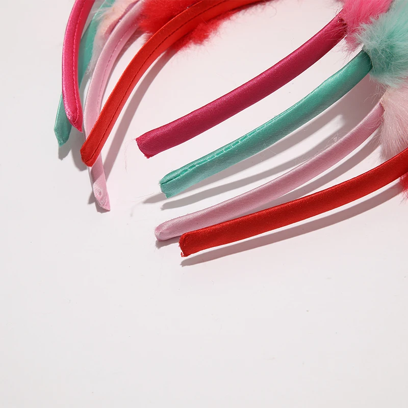 

New Fashion Ribbon Girls Water Drop Headband Children's Candy Colors Hair Band Ribbon Handmade Solid Head Hoop Hair Accessories