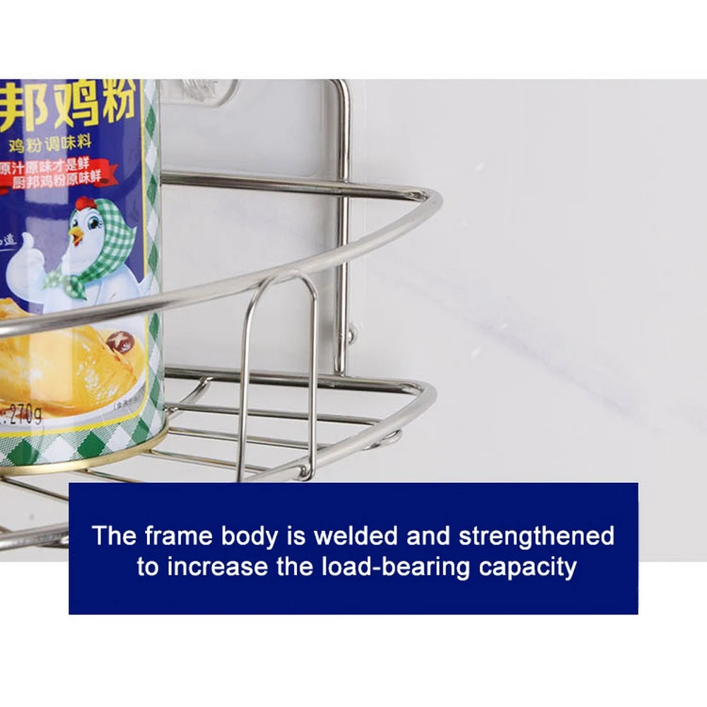

Stainless Steel Bathroom Corner Shelf Shower Shampoo Soap Cosmetic Shelves Kitchen Accessories Storage Organizer Rack Holder