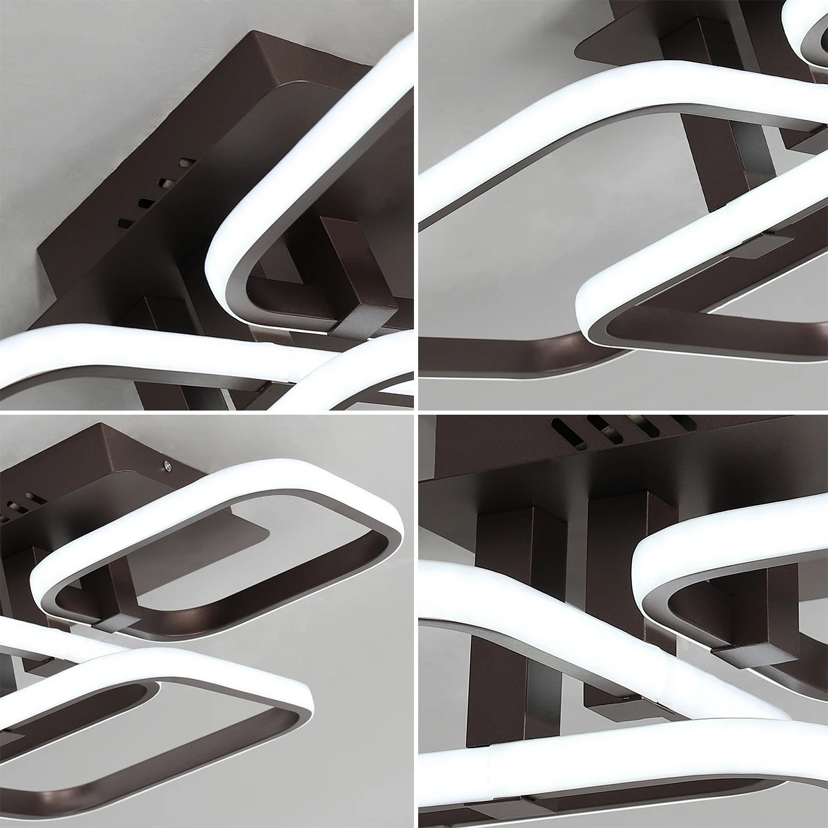 

Ganeed Acrylic LED Dimmable Ceiling Light 3 Square Rectangular Decor Lighting Flush Mount Lamp for Kitchen Bedroom Living Room