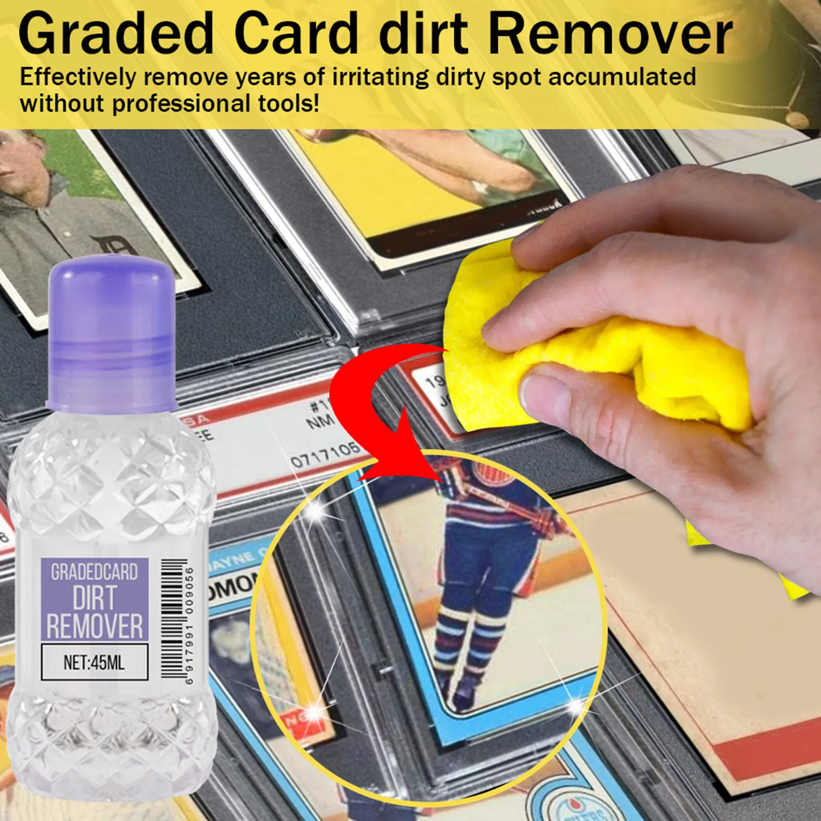 Graded Card Stain Remover Safe Multifunctional Dirt Cleaner Multi-purpose Clean And Color Protection Gorgeously | Дом и сад