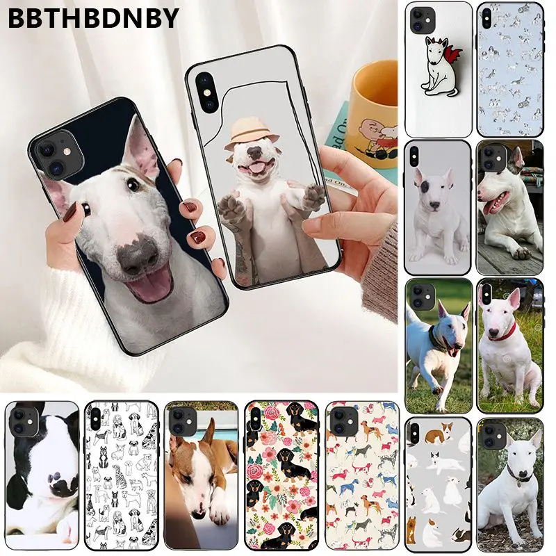 Чехол для телефона бультерьер собака Coque Shell чехол iPhone 11 pro XS MAX 8 7 6 6S Plus X 5 5S SE XR
