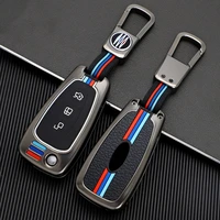 zinc alloy car key case fob for ford focus 3 4 mk3 mondeo ecosport kuga focus st c max rs fiesta hatch auto accessories keychain