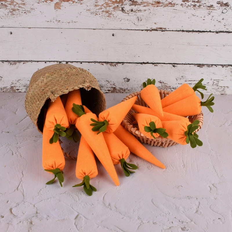 

Easter Non-woven Carrot Pendant Flag Wall Decoration Banner Party Ornament