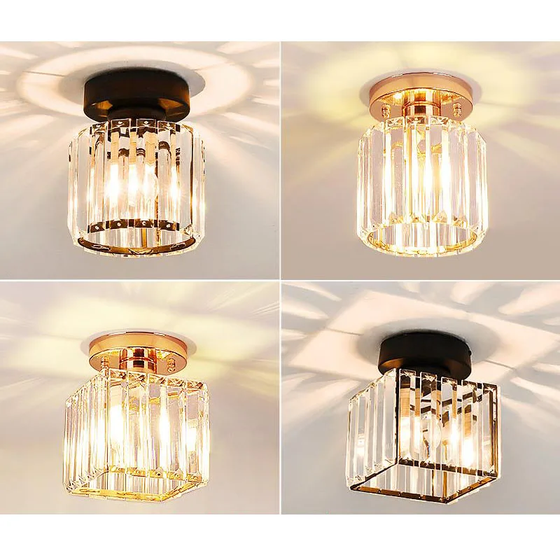 GLSZ современный золотой/черный светодиодный Хрустальные потолочные светильники