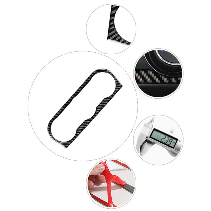 

for Subaru Forester XV 2013- Car Real Carbon Fiber AC Air Conditioning Switch Panel Cover Trim Frame Accessories