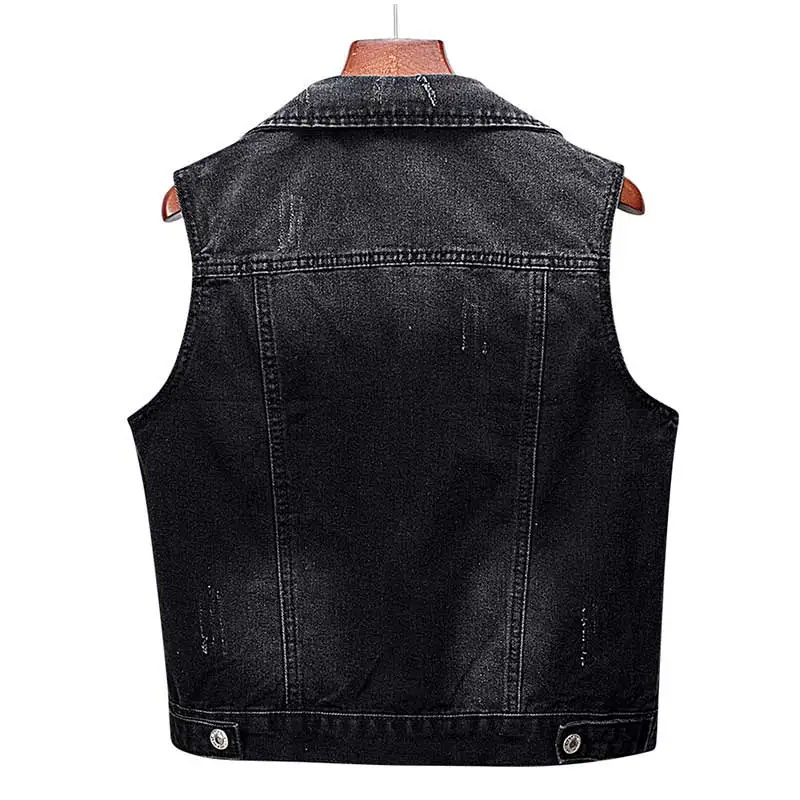 Женский джинсовый жилет-бомбер без рукавов черный облегающий жилет в Корейском